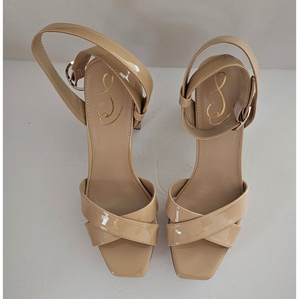 Sam Edelman Nolita Modern Block Heel Open Toe Ankle Strap Heeled Sandal, Sz 8.5